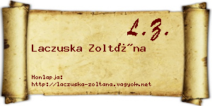 Laczuska Zoltána névjegykártya